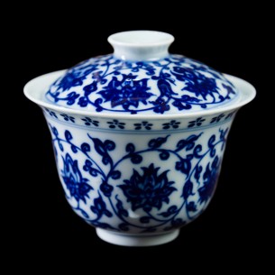 元青花盖碗 纯手制