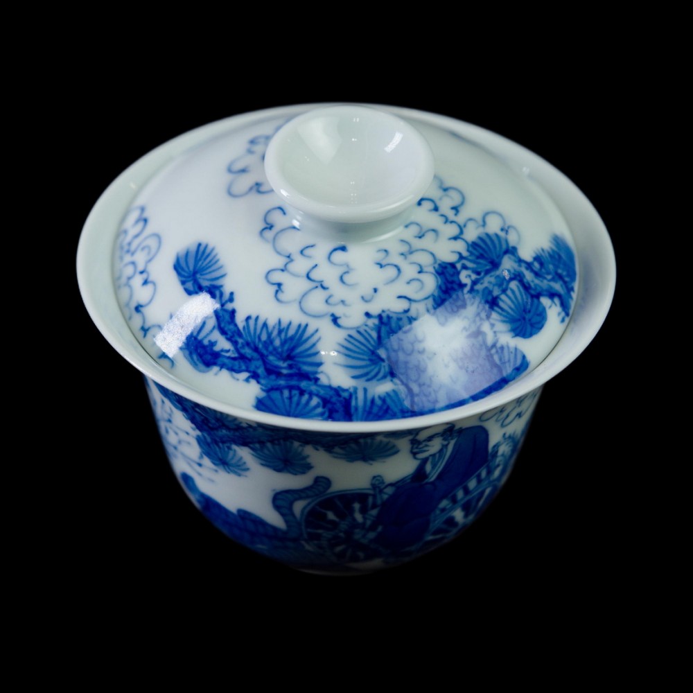 元青花盖碗 纯手制