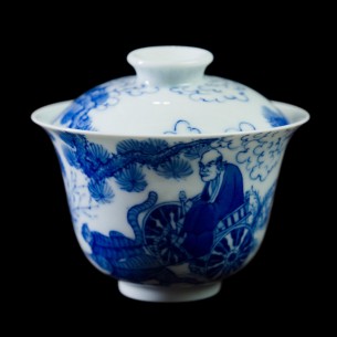 元青花盖碗 纯手制